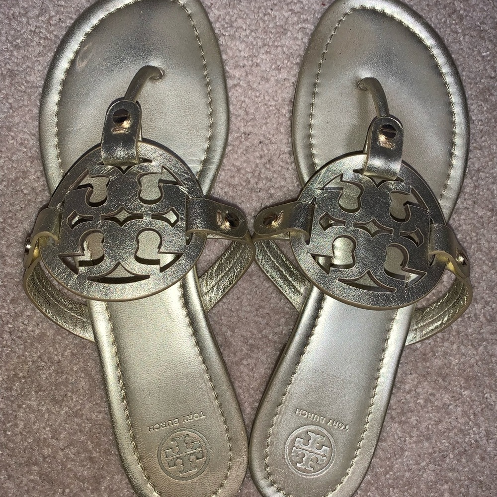 Size 10 Tory Burch Miller Sandals Spark Gold